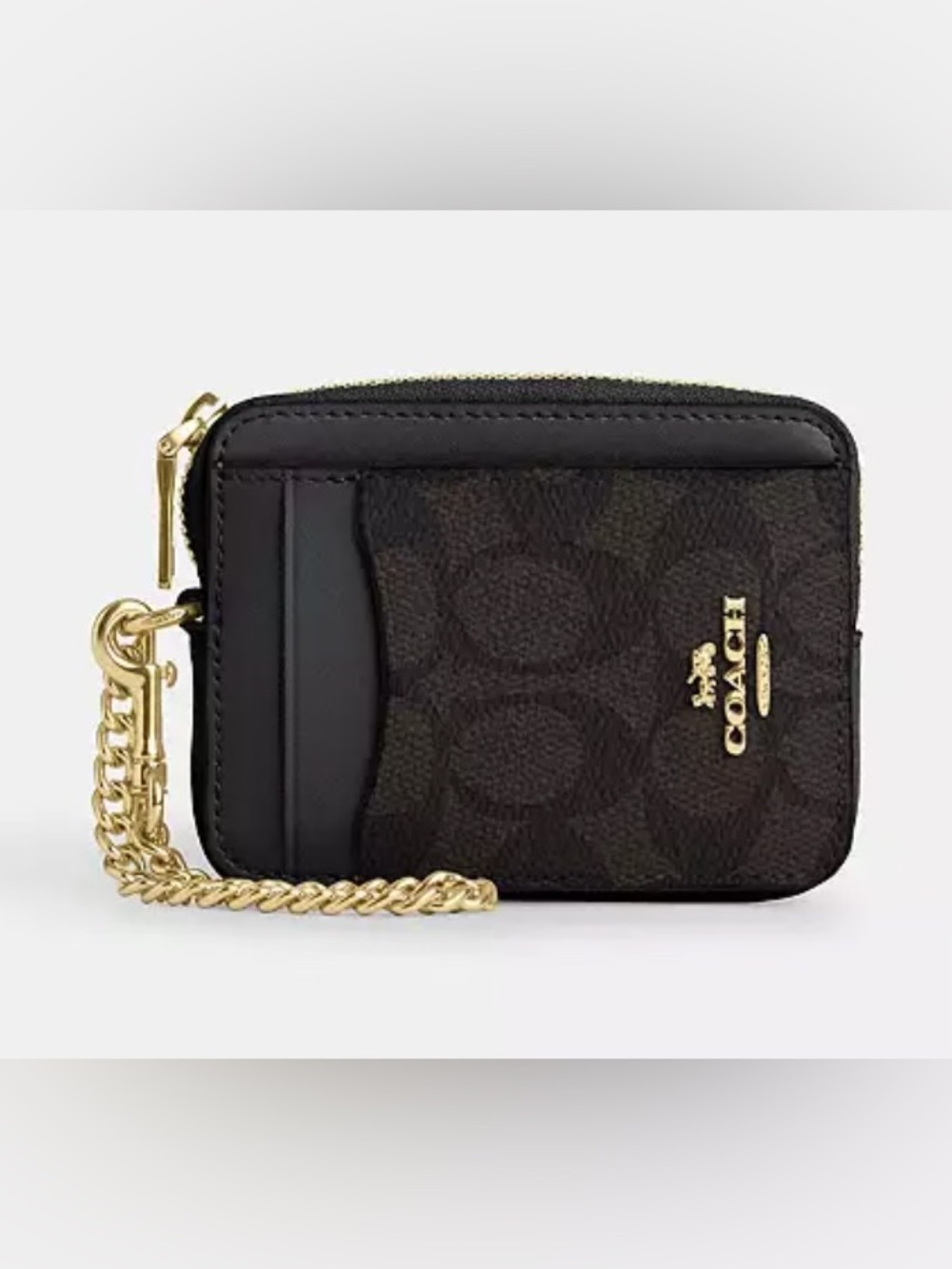 Coach zip card case
